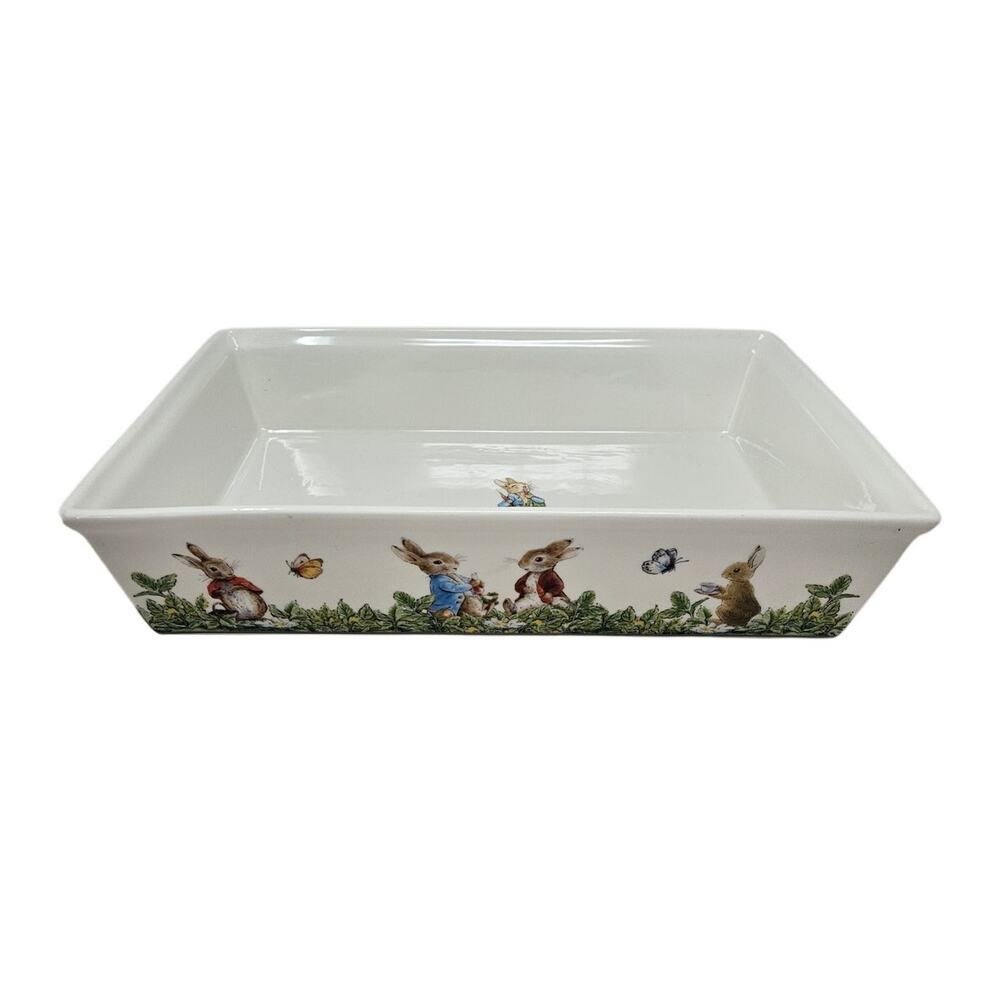 Williams Sonoma Peter Rabbit 13x9 in Ceramic Baking Dish Easter Beatrix Potter